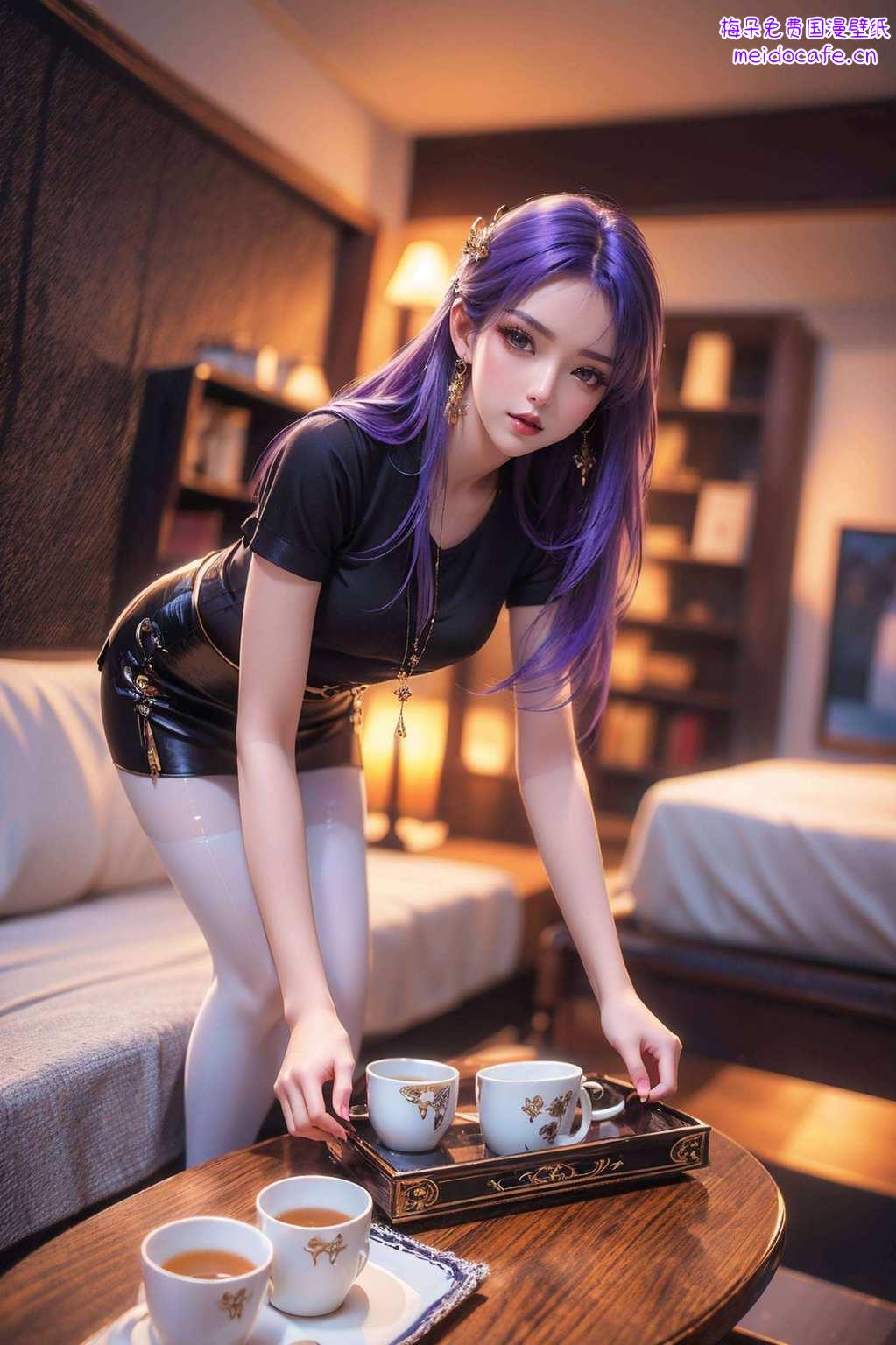 护眼养心壁上国漫美女
