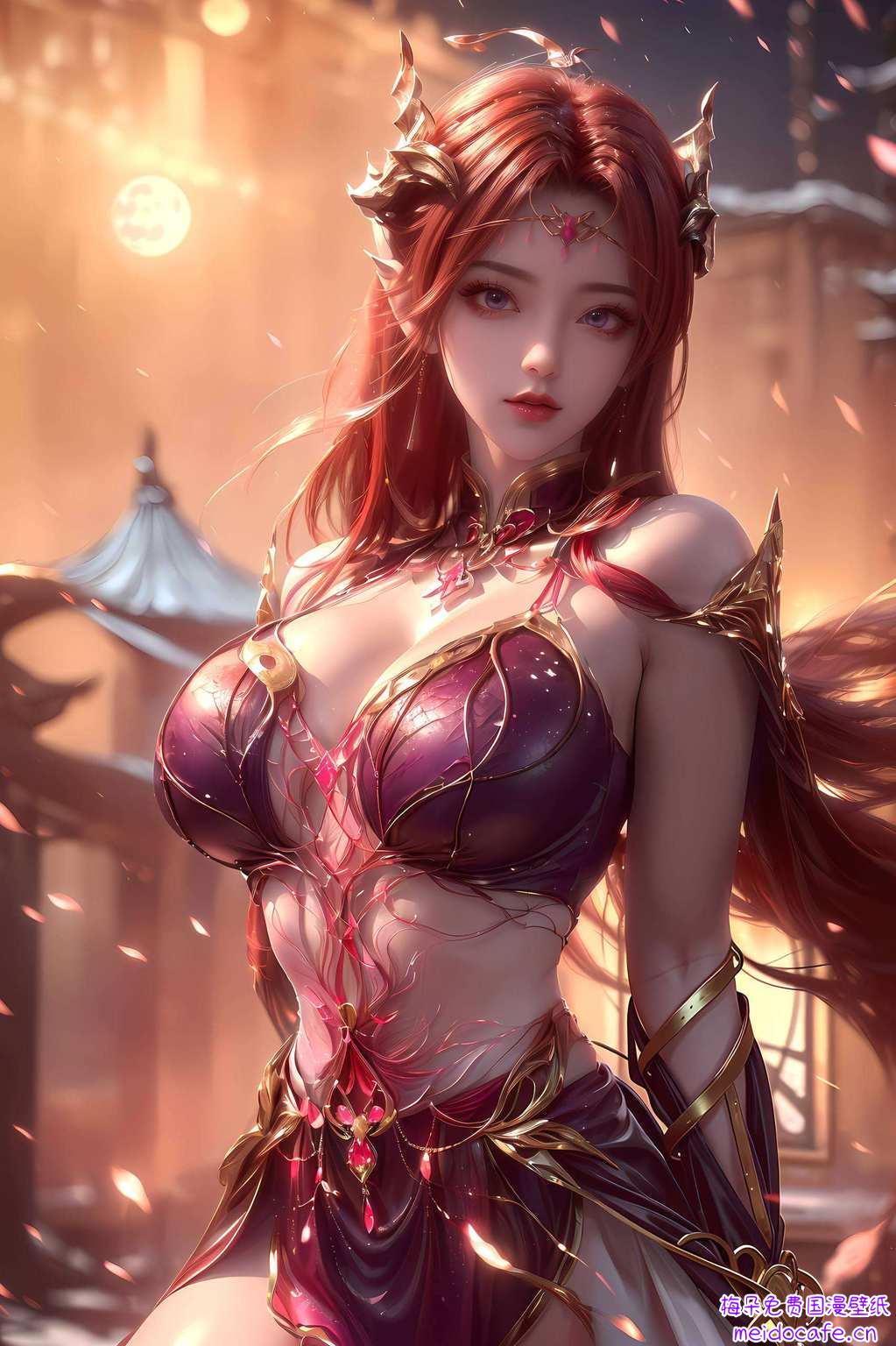 夜姬踏破妖兽都市的霓虹灯影她的壁纸