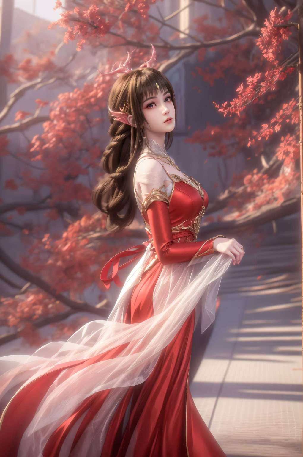 她是那国漫世界中的一抹清冷犹如云端之上的仙子