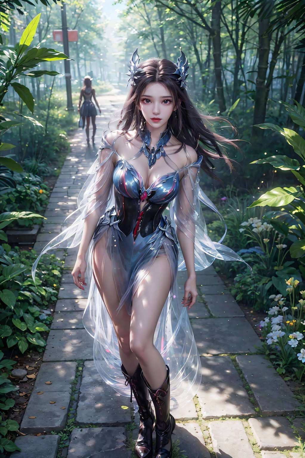身着泳衣的她宛如水中的精灵