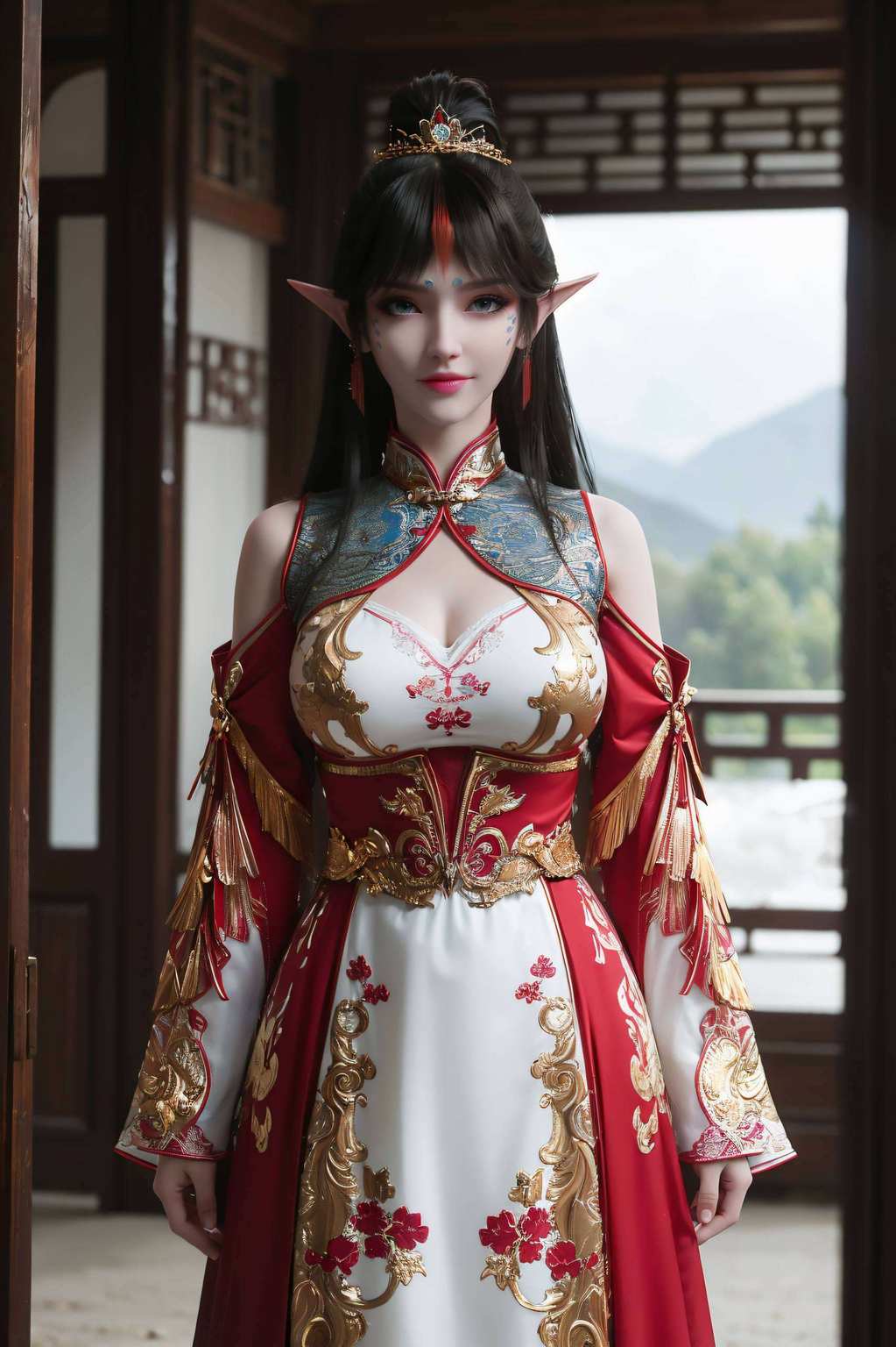 这位国漫女神在战斗之余想象一下