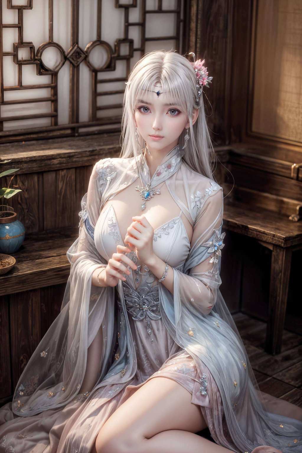 如同那些玄幻故事中的动漫美女她