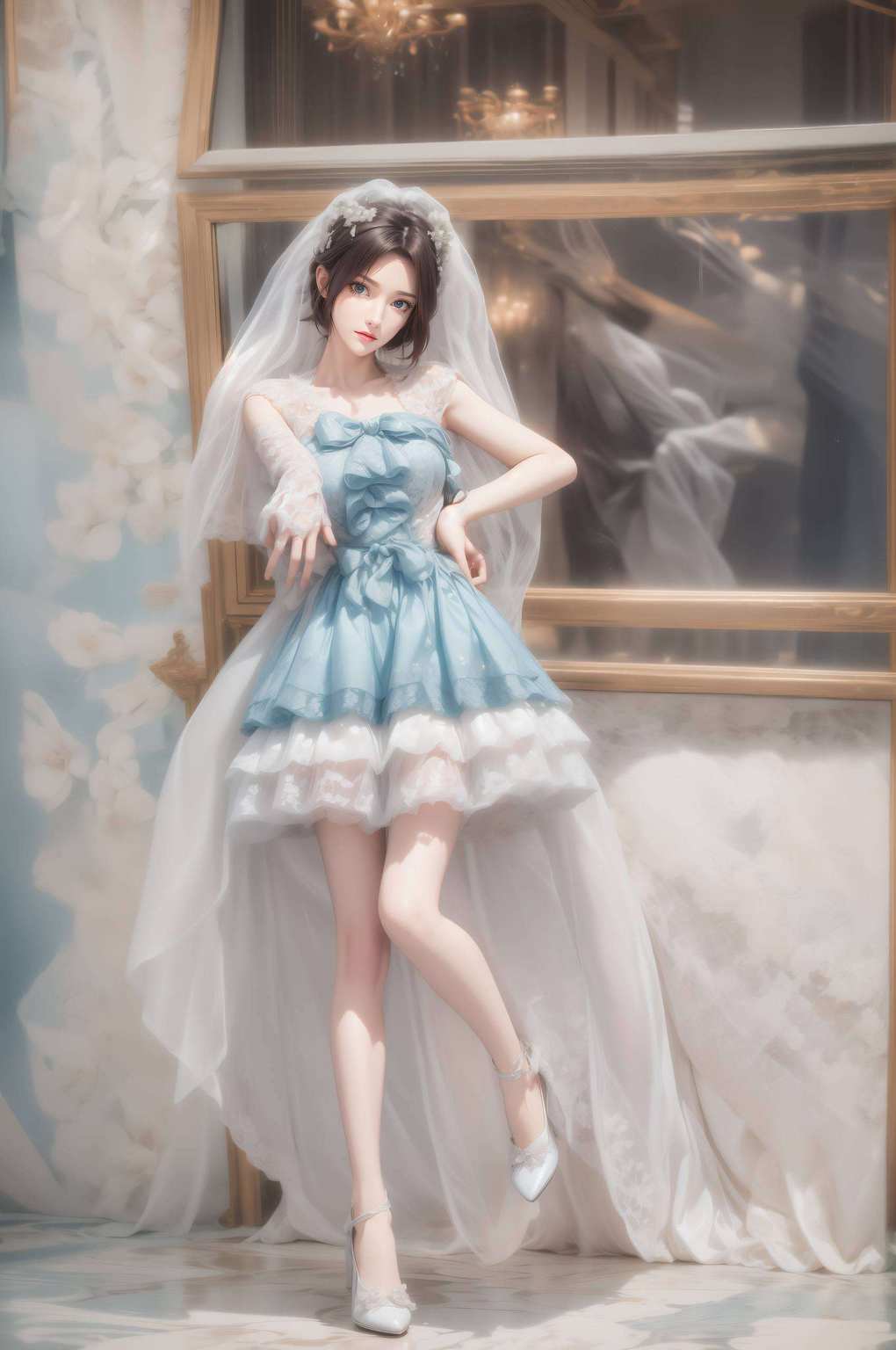 国漫女神之美其戴面纱而神秘