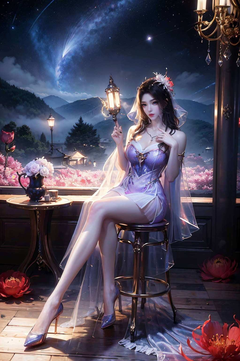 壁纸展画卷紫灵翩翩舞