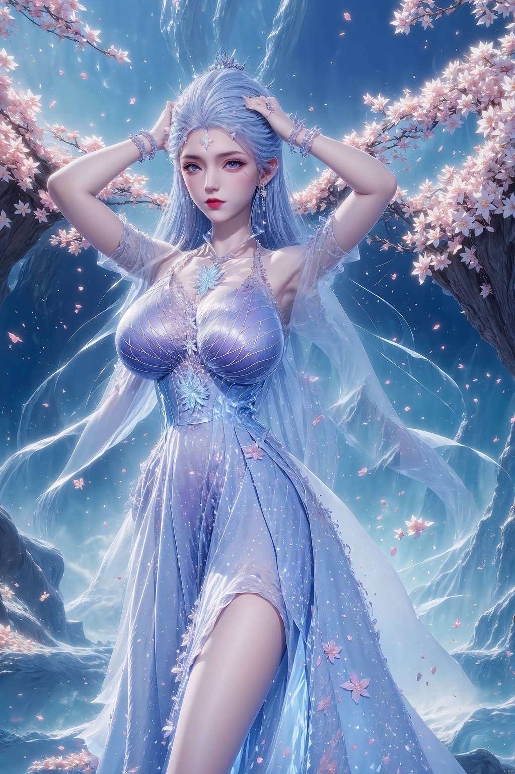 简直了不得！水花飞溅中还把国漫美女的称号也给