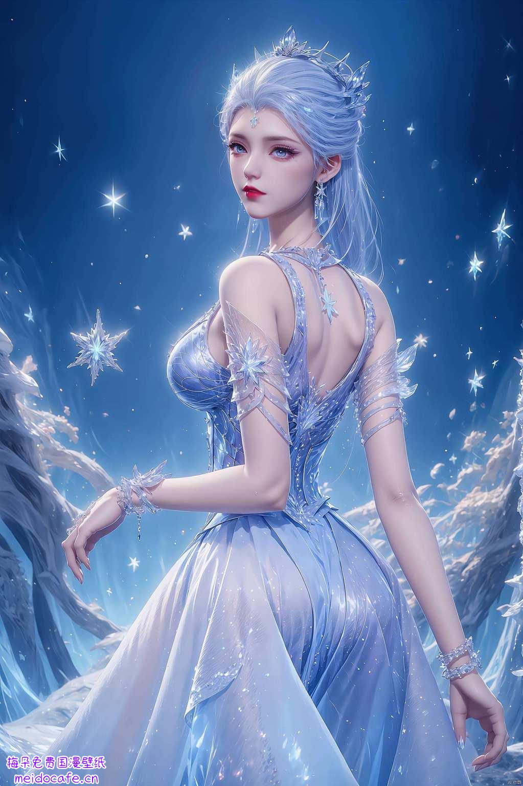 不仅仅是国漫壁纸她那如冰雪般肌肤
