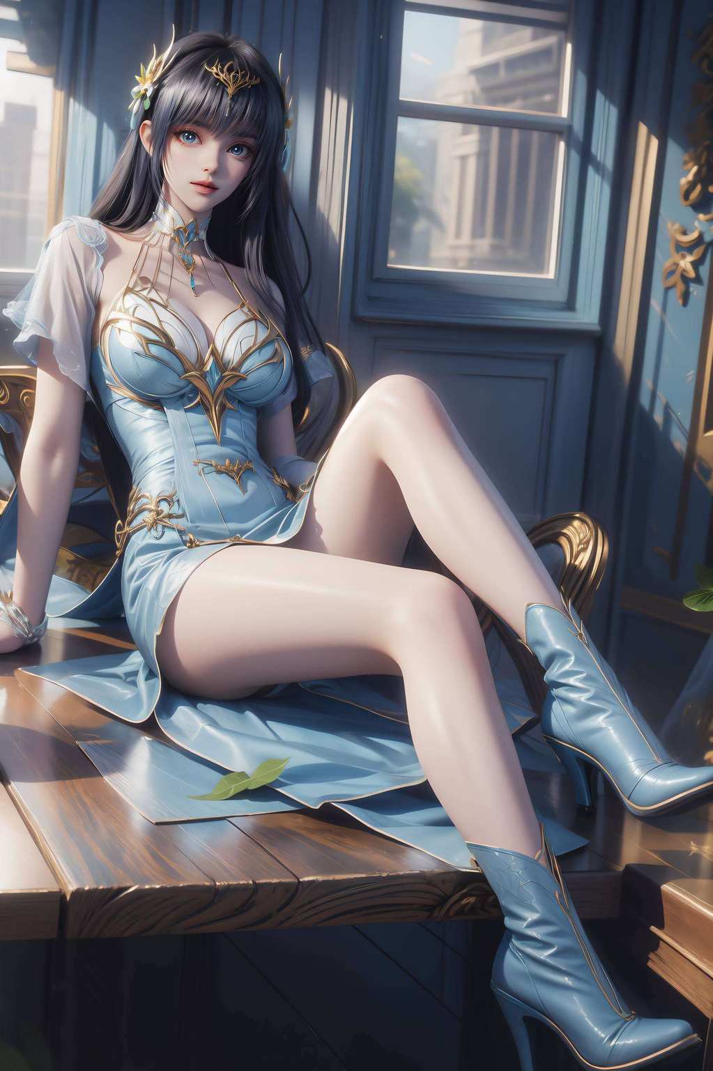 气质高雅犹如壁画中的仙子