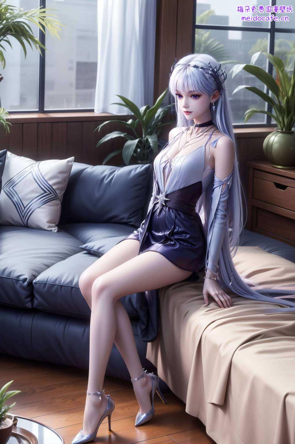 她的眼神坚定漫步在国漫的绚丽世界里
