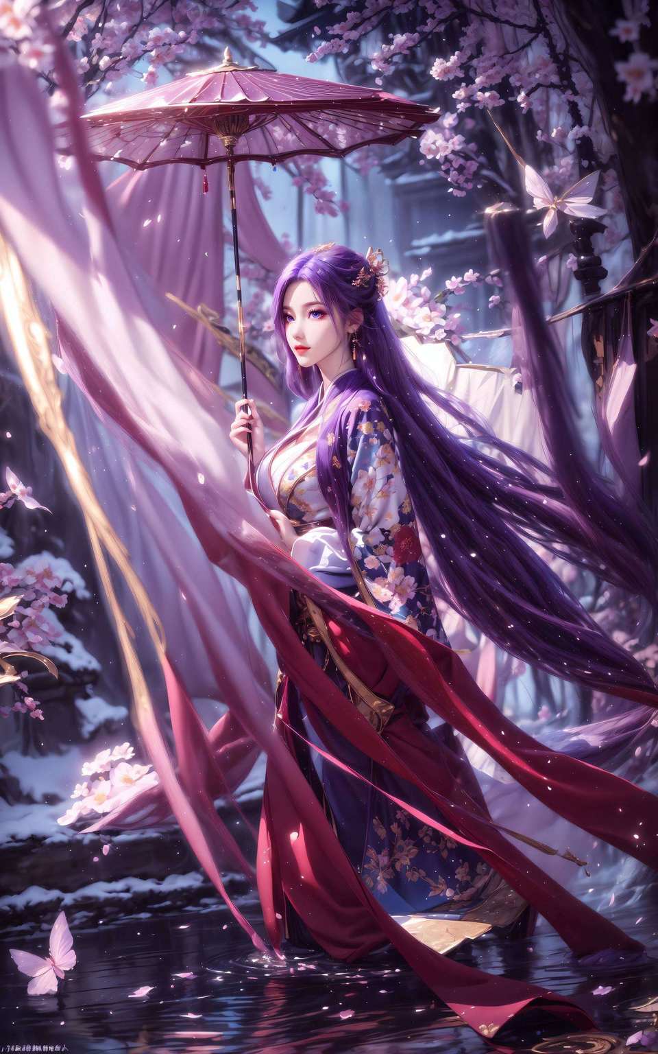 看这细腻的笔触电脑桌面瞬间变身玄幻仙境