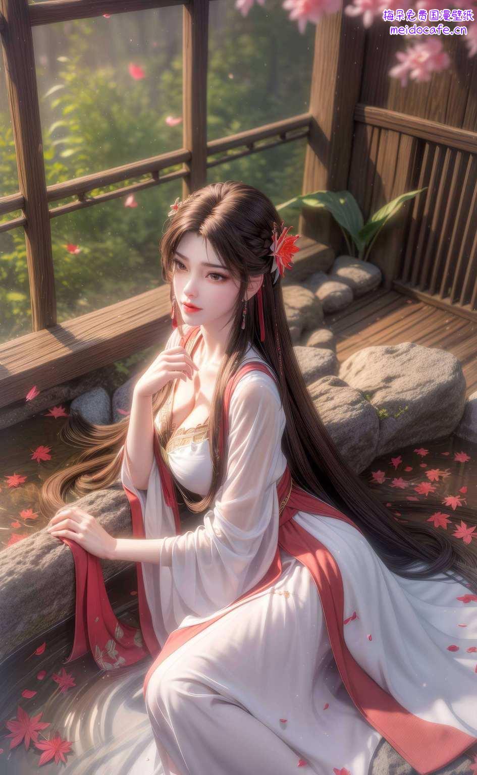 我这儿有一款2K高清精细的火灵儿平板壁纸嘿