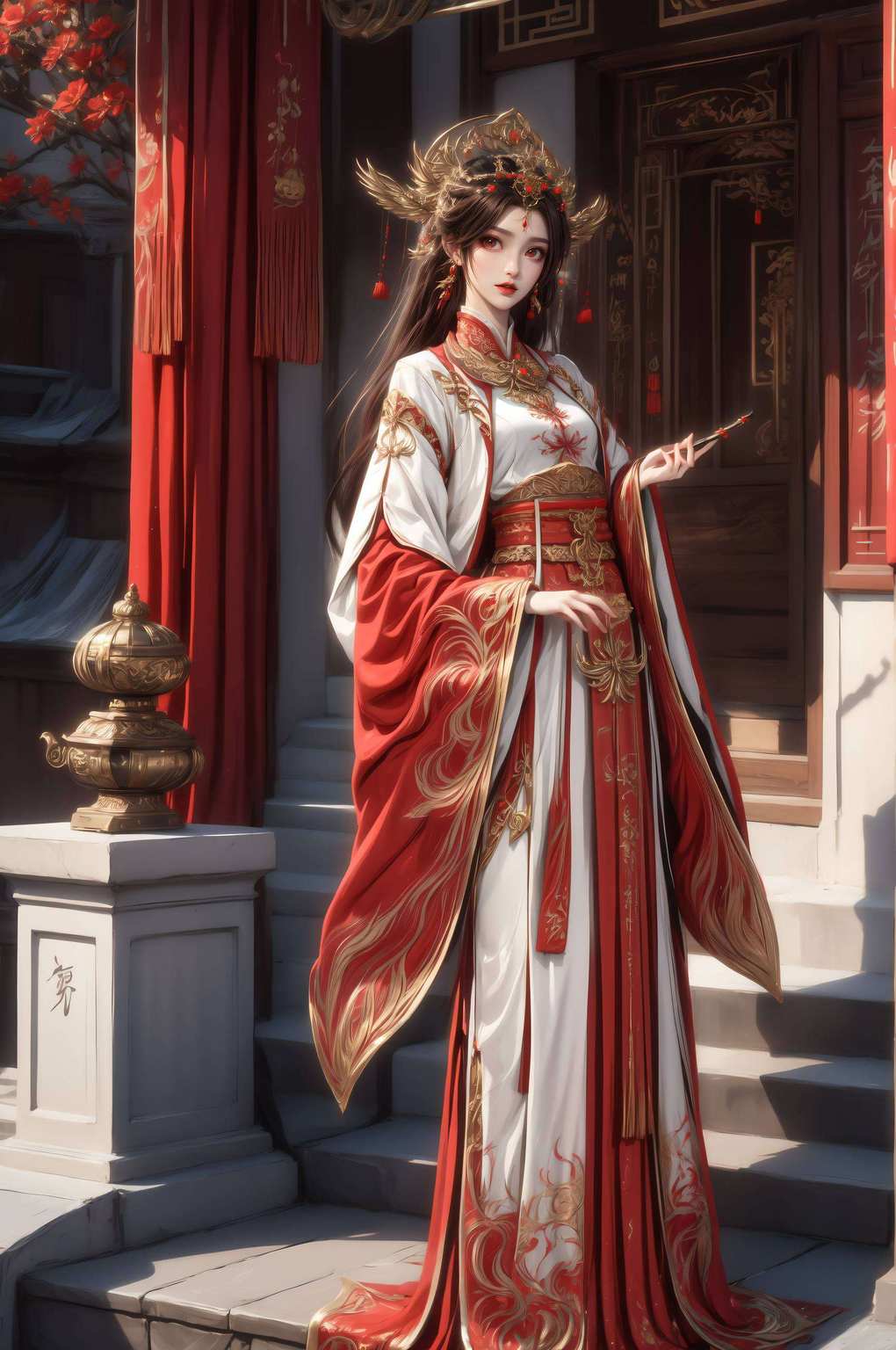 让这幅宽屏壁纸成为桌面上的国漫盛宴火焰中的神秘女神