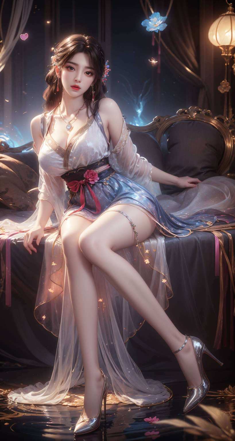她的身影犹如绚烂烟火红衣飘飘