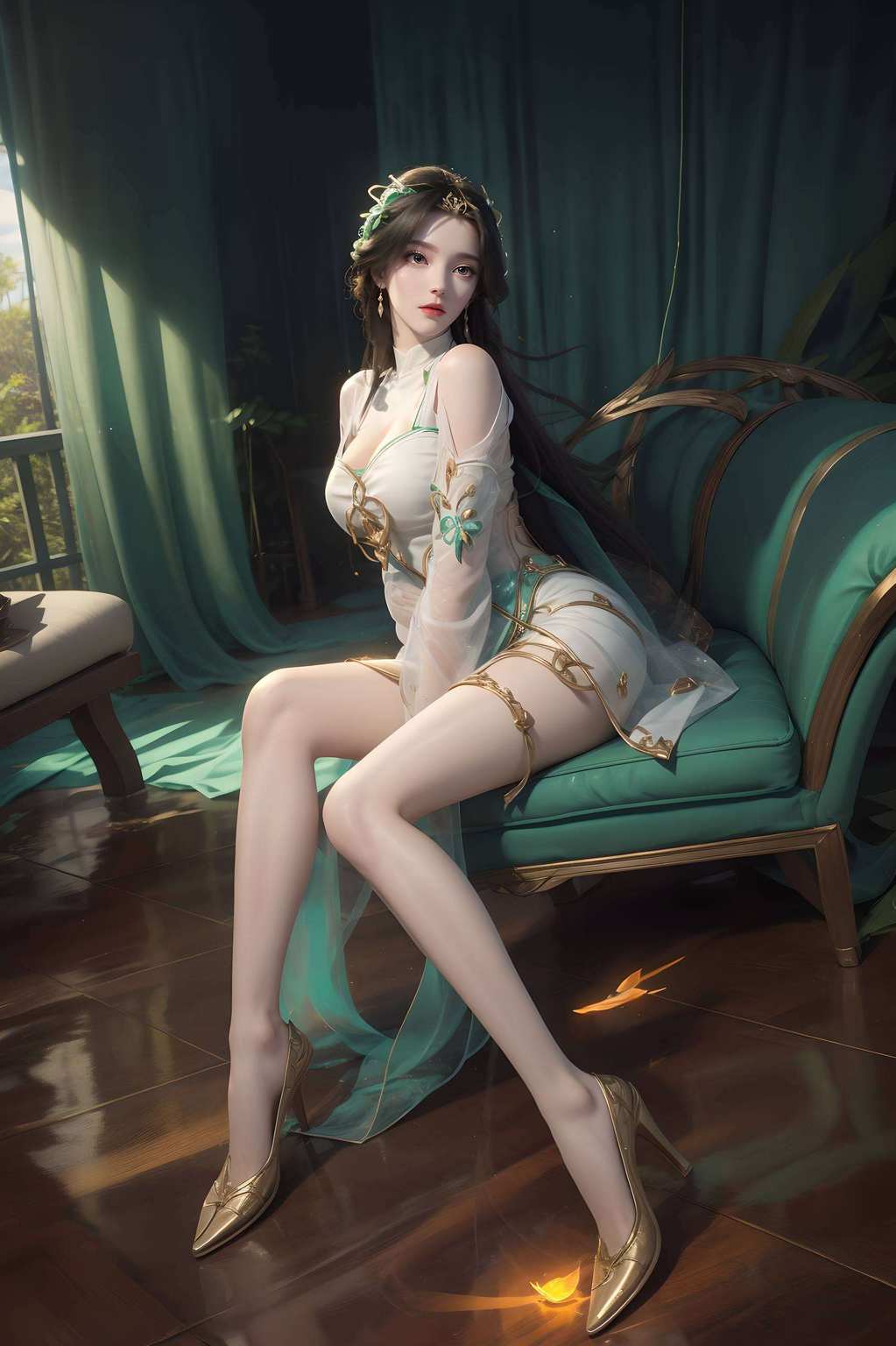 画面中的玄幻元素更是给整个壁纸加分不少更是动漫美女的完美诠释