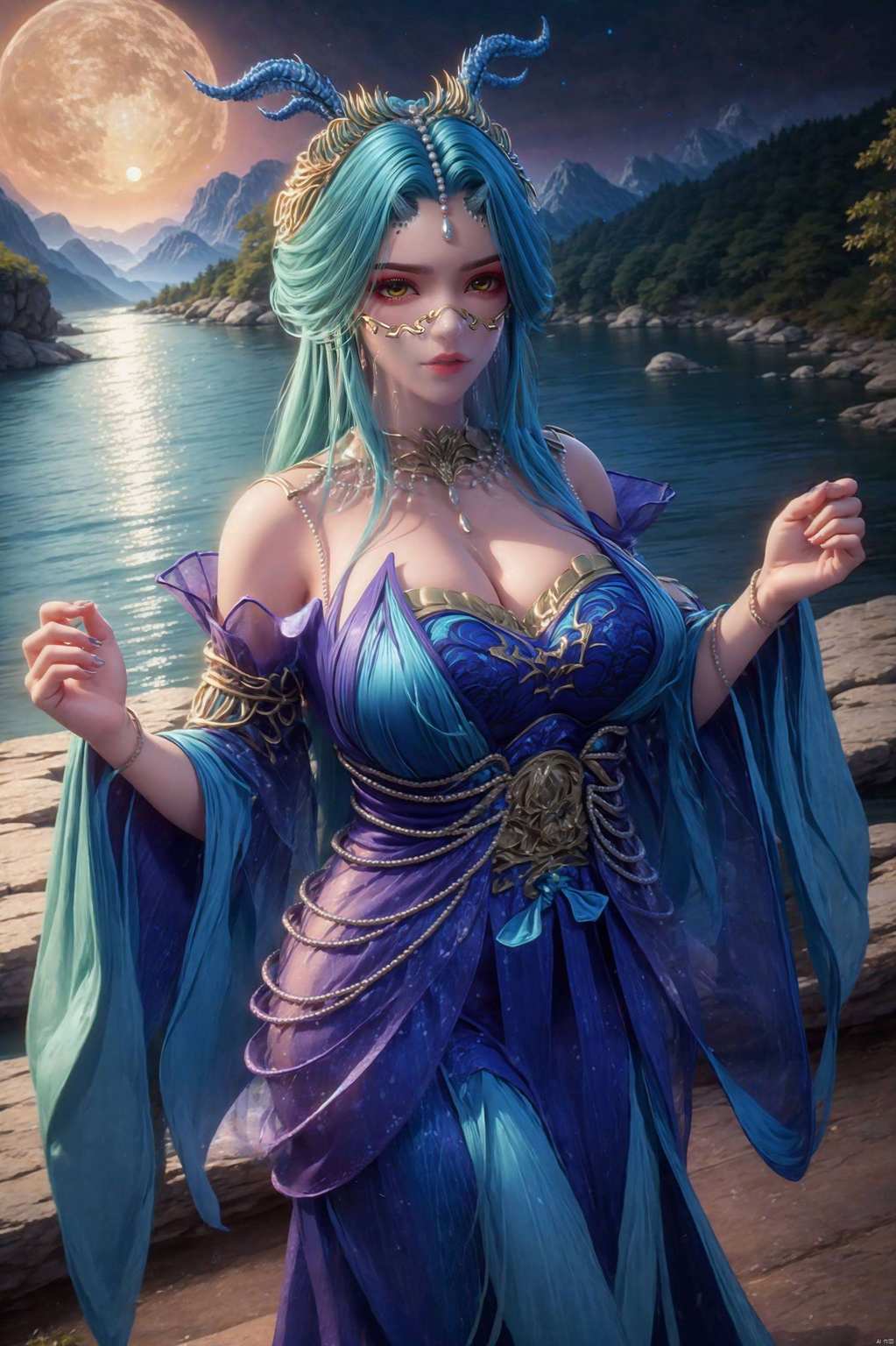 免得泄露天机肯定是遗传了她那传说中的龙族老爹！这龙女一出场
