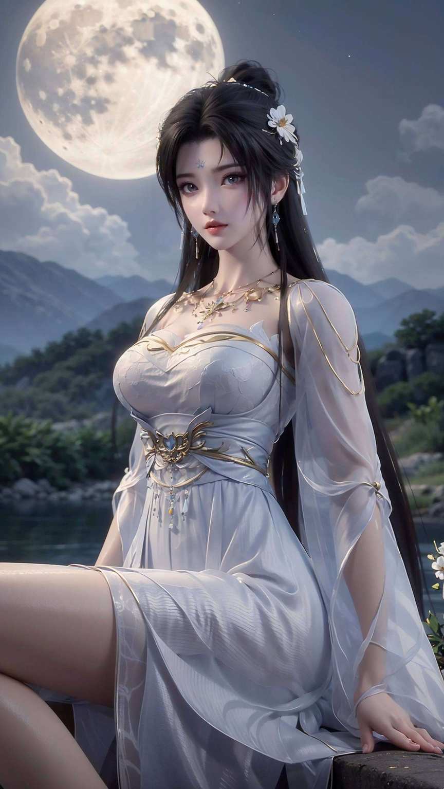 高清全身各位！今儿给大家带来一款绝美的国漫女神——清漪月婵！这可不是一般的壁纸哦