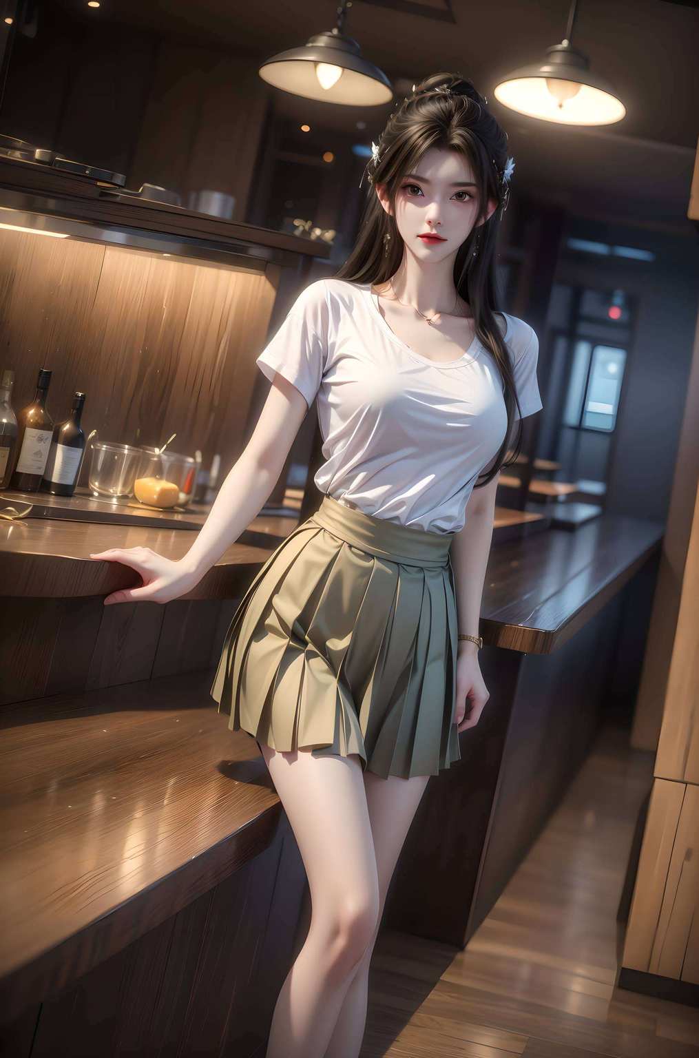 脚踏星辰美的如同壁画中的仙子