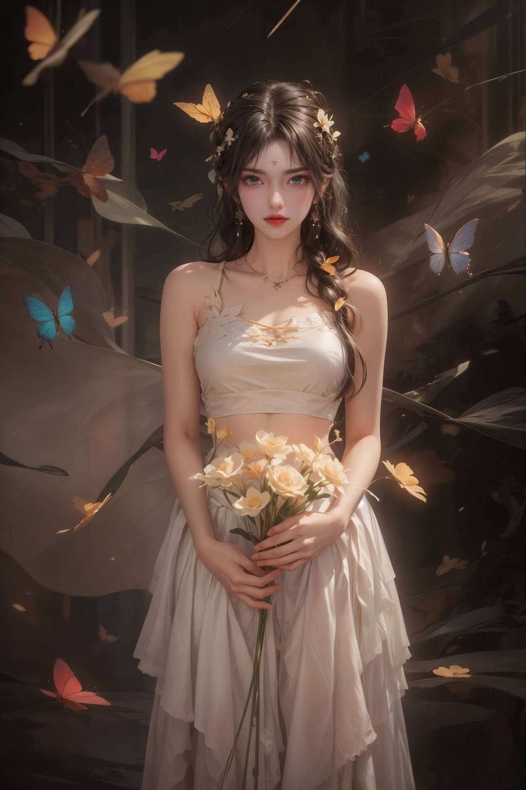 在这动漫女神的映衬下让人不禁沉浸在这玄幻般的意境中