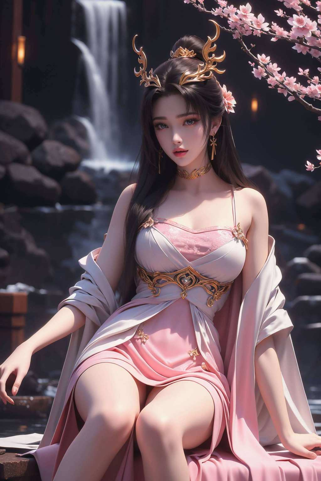结合国漫女神的独特韵味今天给大家推荐一款超级养眼的绿色系壁纸——那就是神秘又魅惑的天狐仙子黑色衣服壁纸女！想象一下