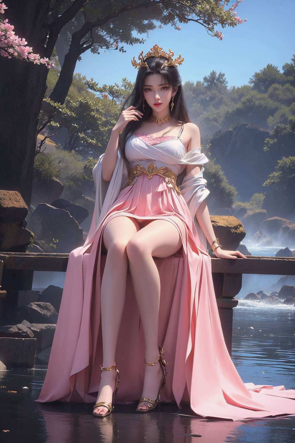 你有没有见过把古典韵味和现代科技完美融合的壁纸？这不仿佛天狐仙子随时要从屏幕里走出来