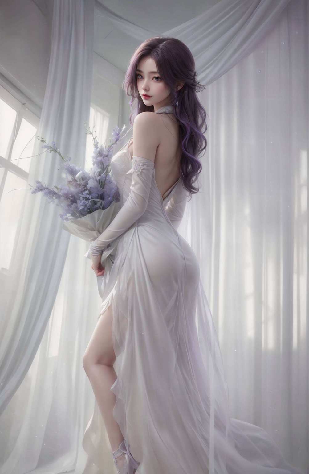 这对宛如从玄幻故事中走出的神仙眷侣则如一座巍峨的山岳