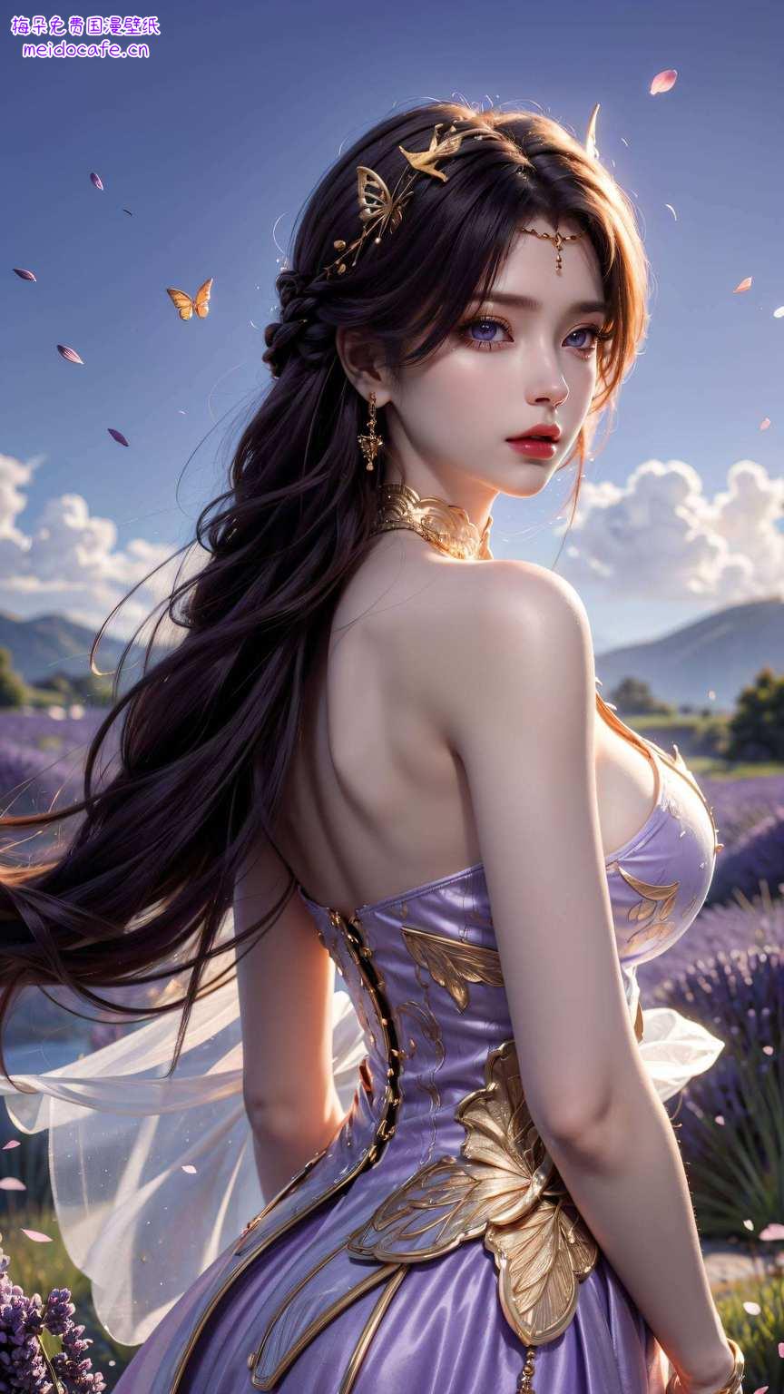在绚丽的光影交织中尽显国漫美女的灵动与娇美