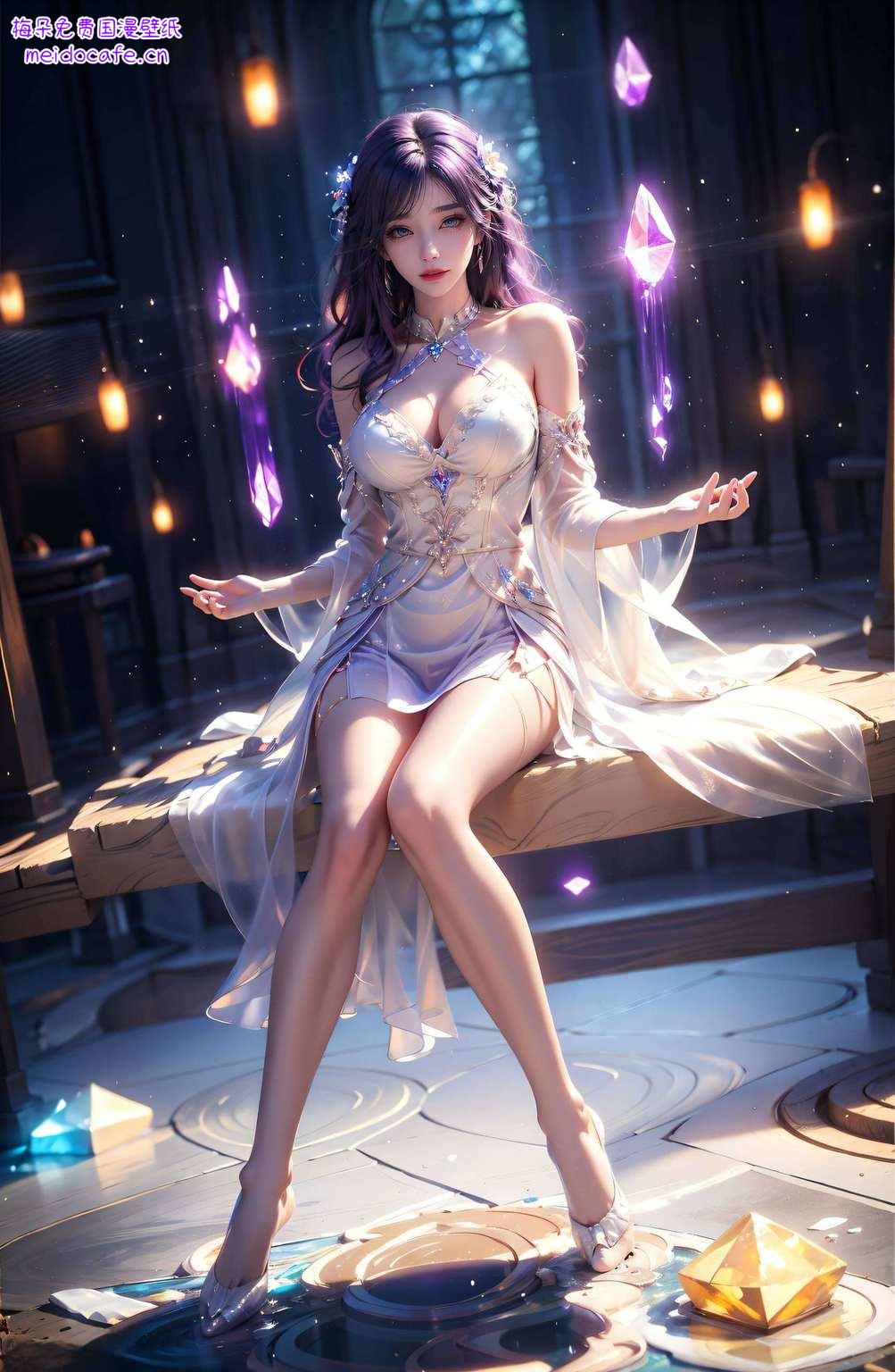 国漫女神的魅力尽显；完美世界里的美女云曦翩翩舞动间