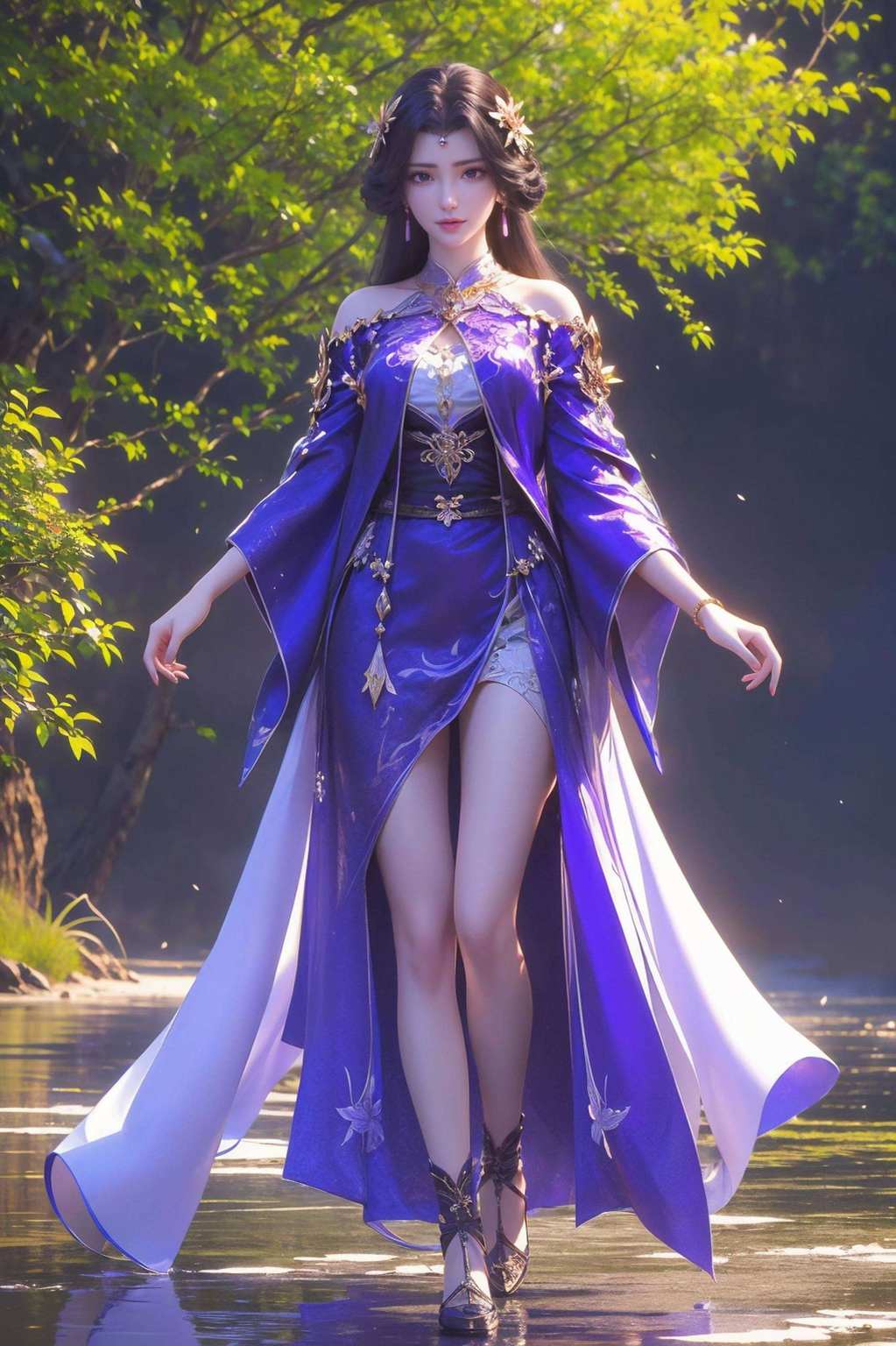 她的美貌和气质估计连妖怪都要乖乖投降