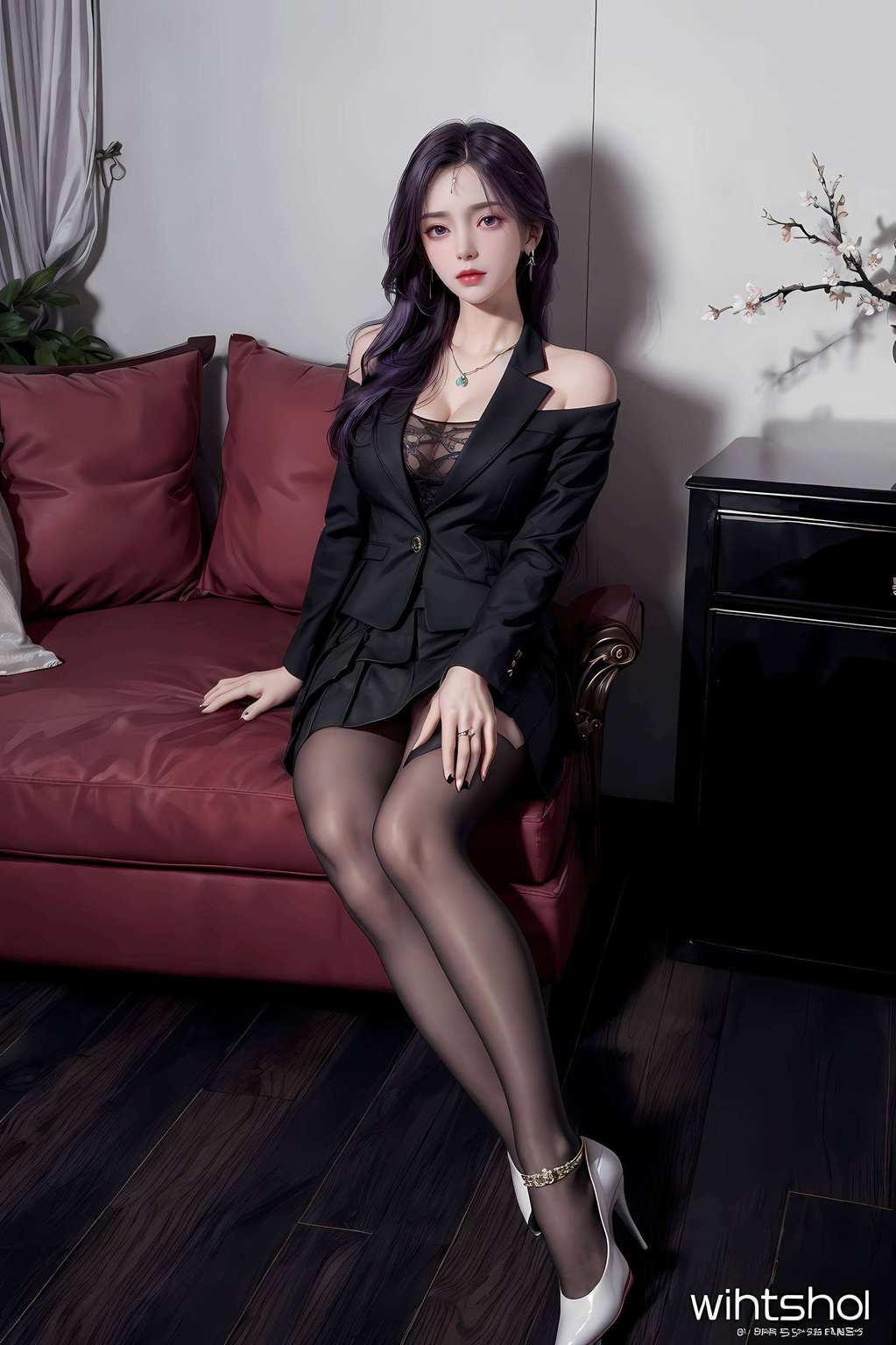 壁上绘国漫之韵女神婉约
