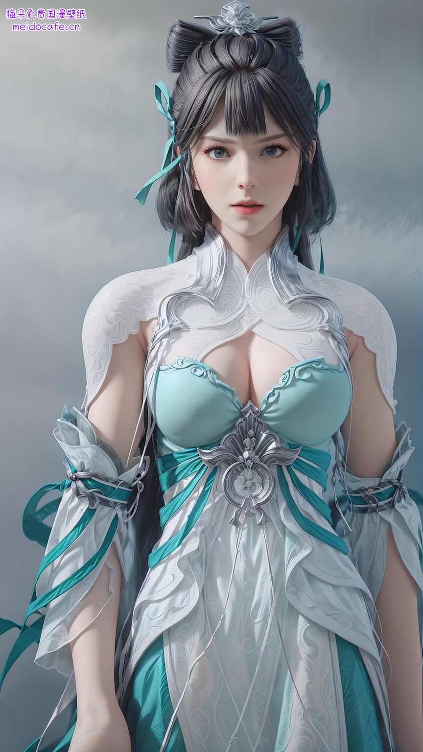 她是国漫中的绝世美女为你的电脑屏幕增添一抹绚烂的玄幻色彩