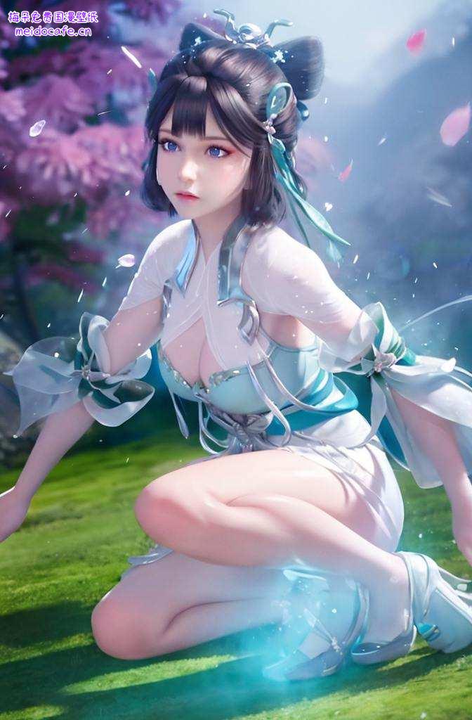 哈哈她是那种能在完美世界壁纸里