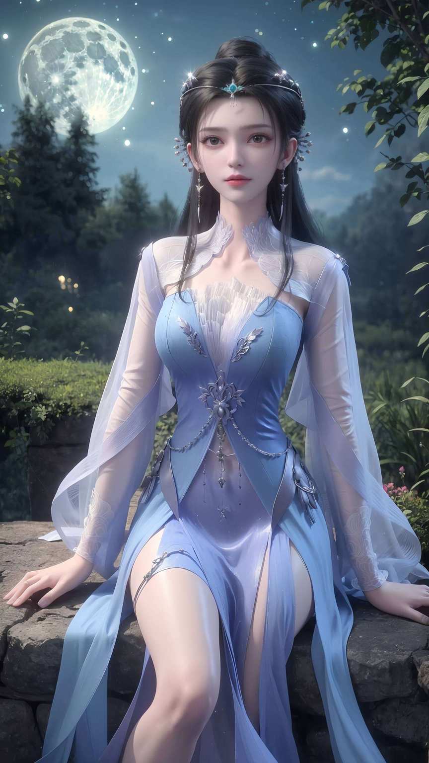 都如同画卷中走出的仙子不仅展现了她的仙姿玉貌