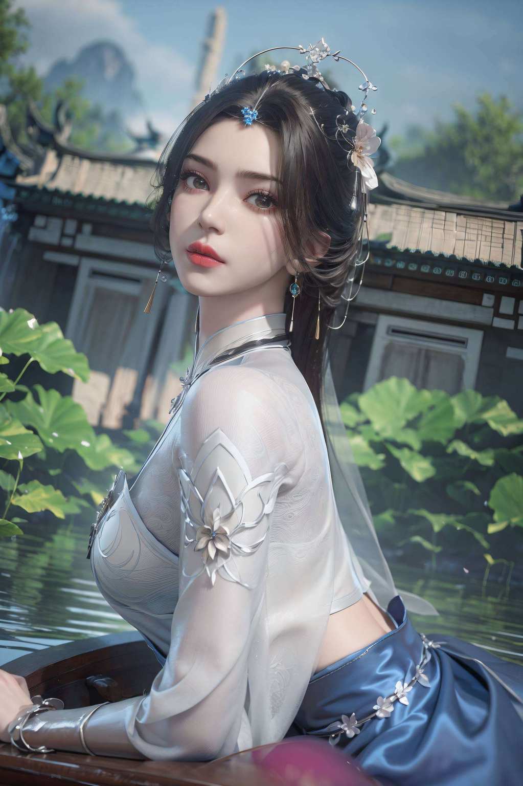 李慕婉者wallpaper 之上有婉约佳人