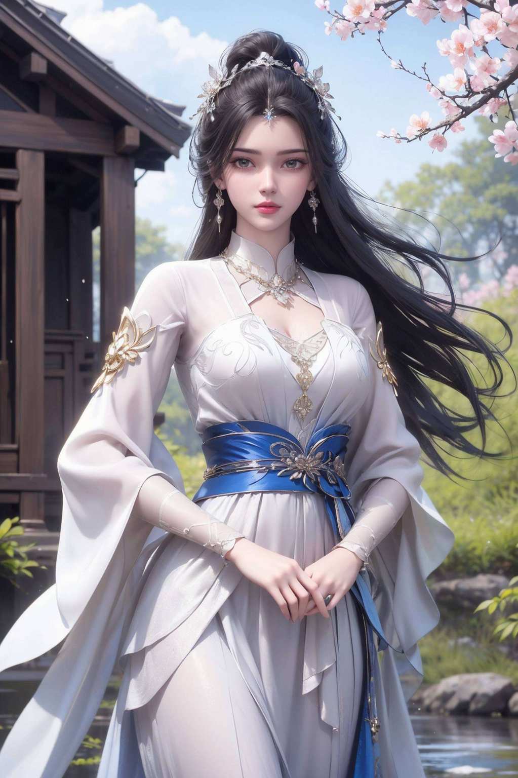 李慕婉那婉约的身姿漫步在国漫的绚丽世界