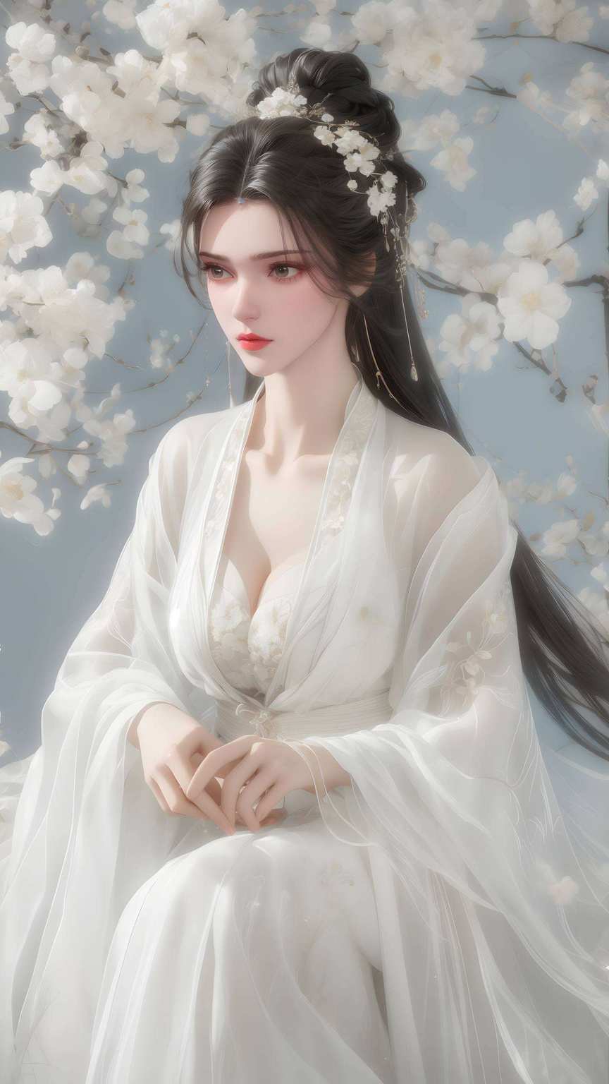 犹如玄幻世界的一抹柔情一颦一笑间