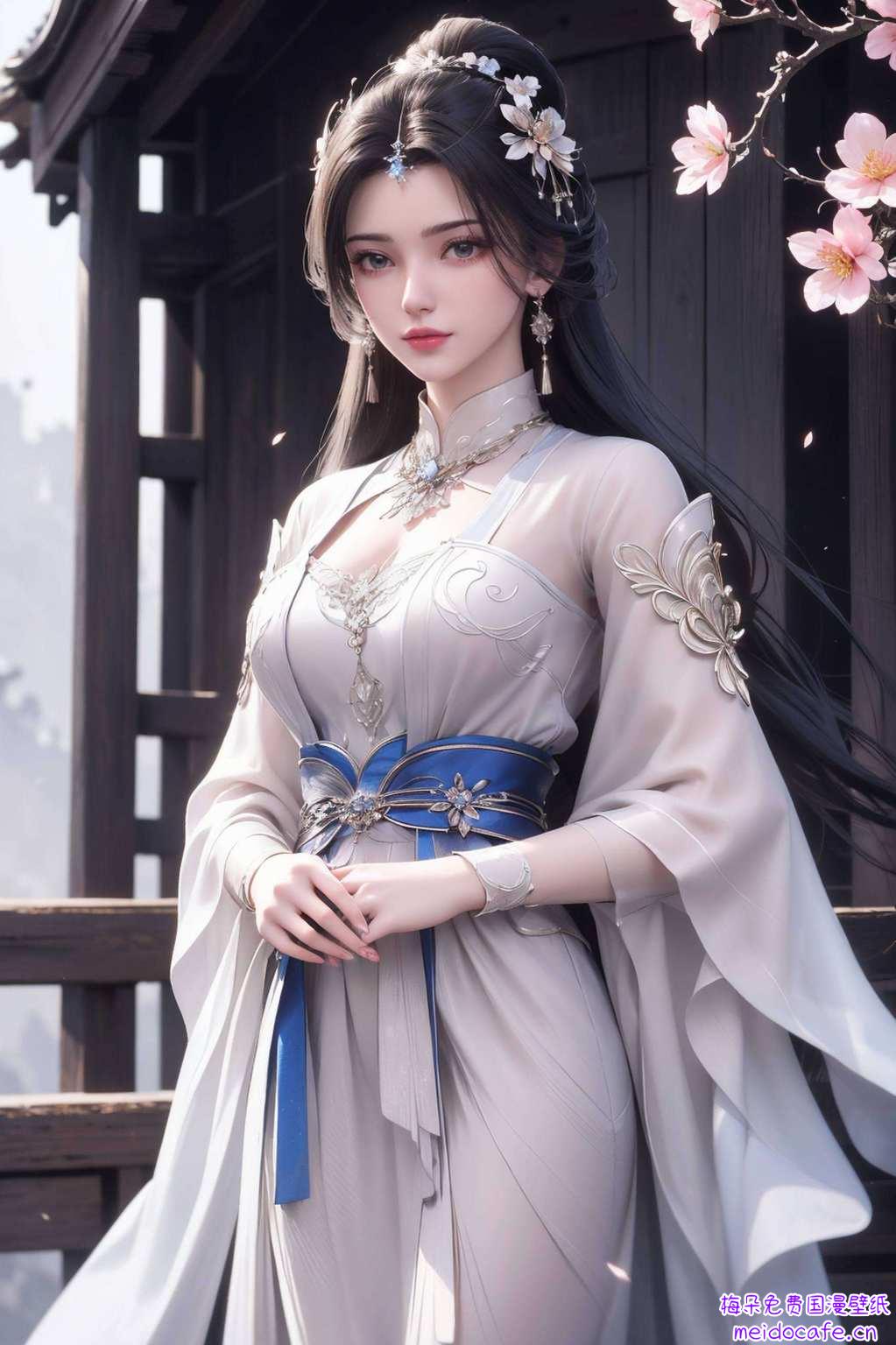 国漫女神李慕婉以其婉约之美在这绚烂的壁纸世界里