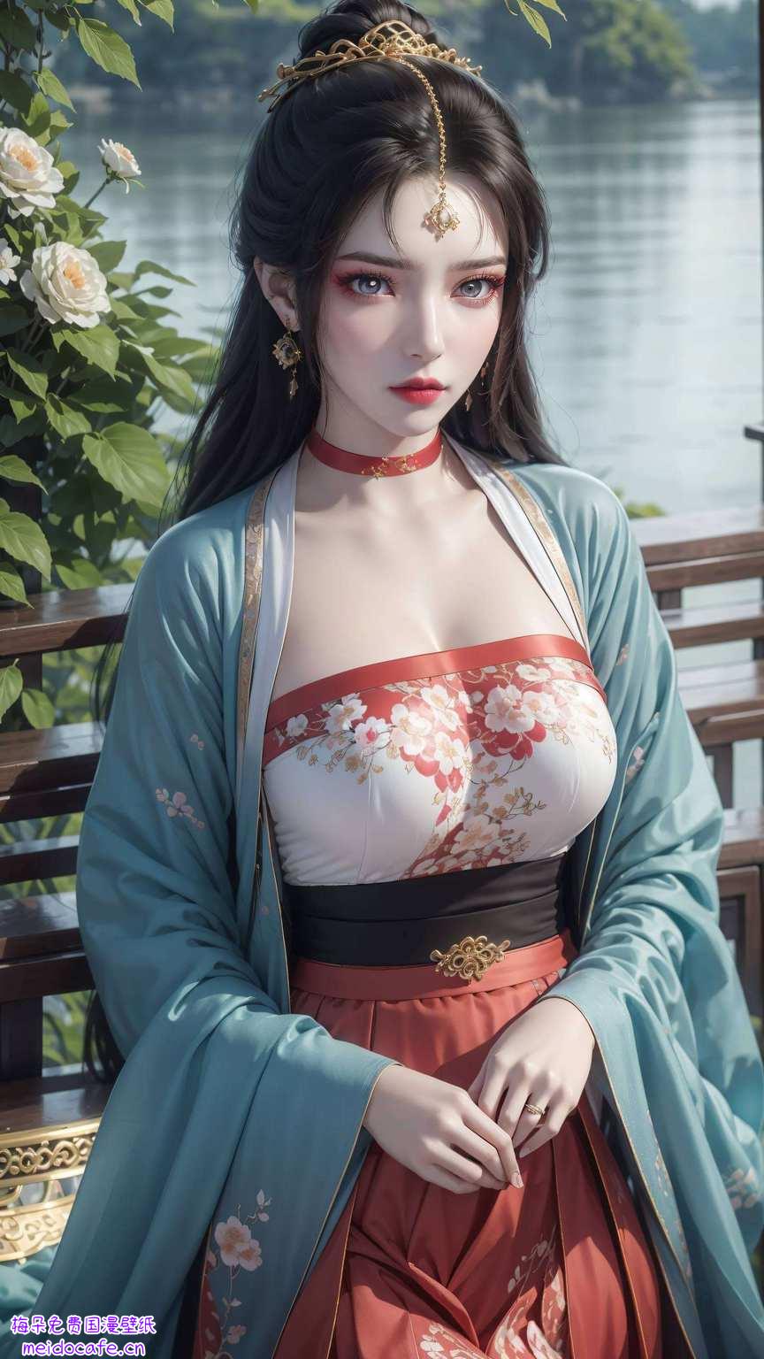 让这款玄幻风格的壁纸为你的手机增添一份仙气！让你的iPhone桌面瞬间变身仙侠世界！这可是融合了国漫女神、国漫美女、动漫女神和动漫美女的精彩壁纸哦！看看那飘渺的墨云