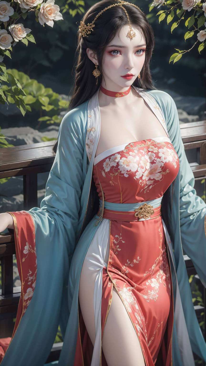美的令人感叹人生如梦墨云壁纸里的倩影