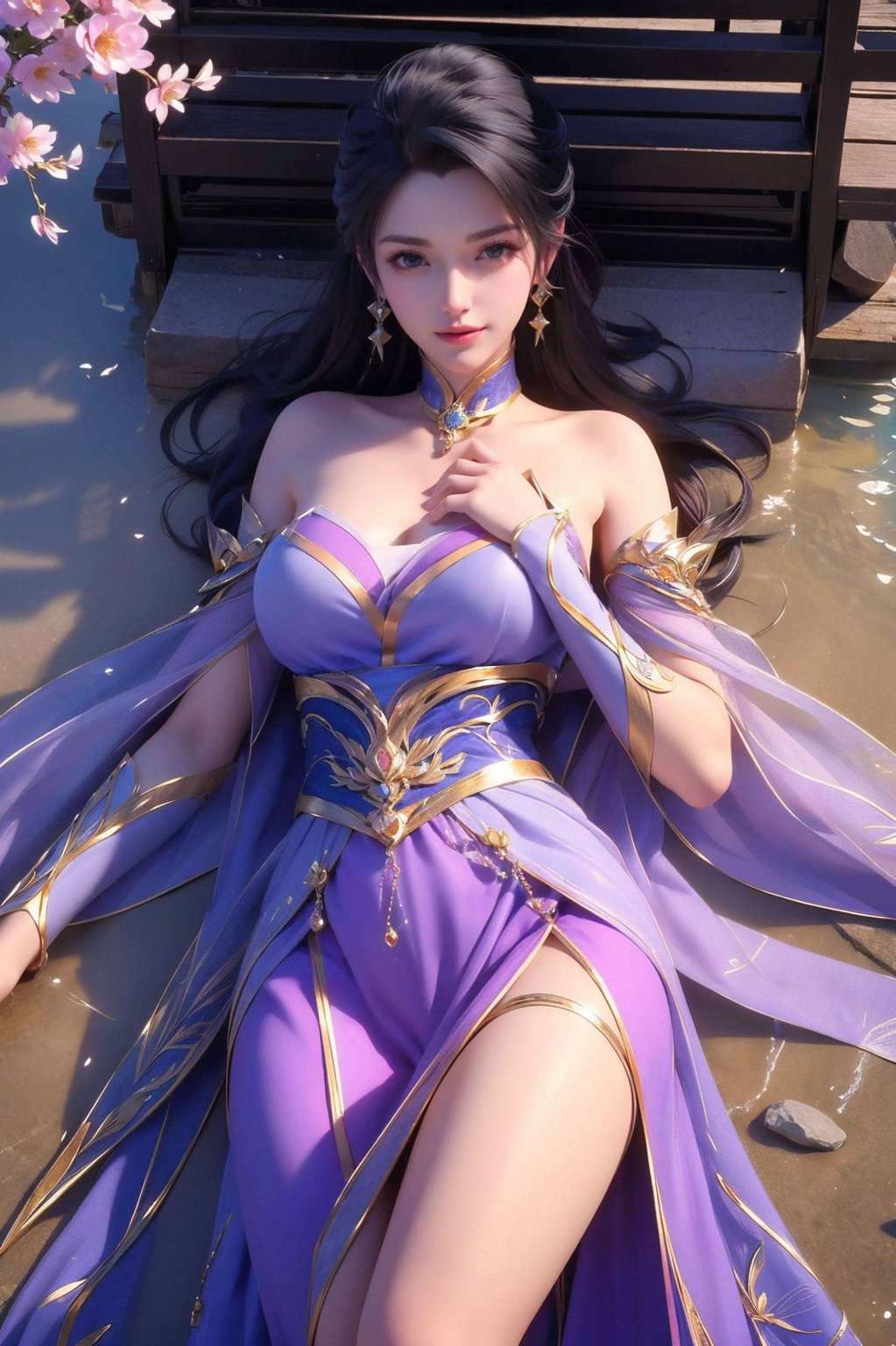 犹如仙子下凡国漫美女跃然纸上