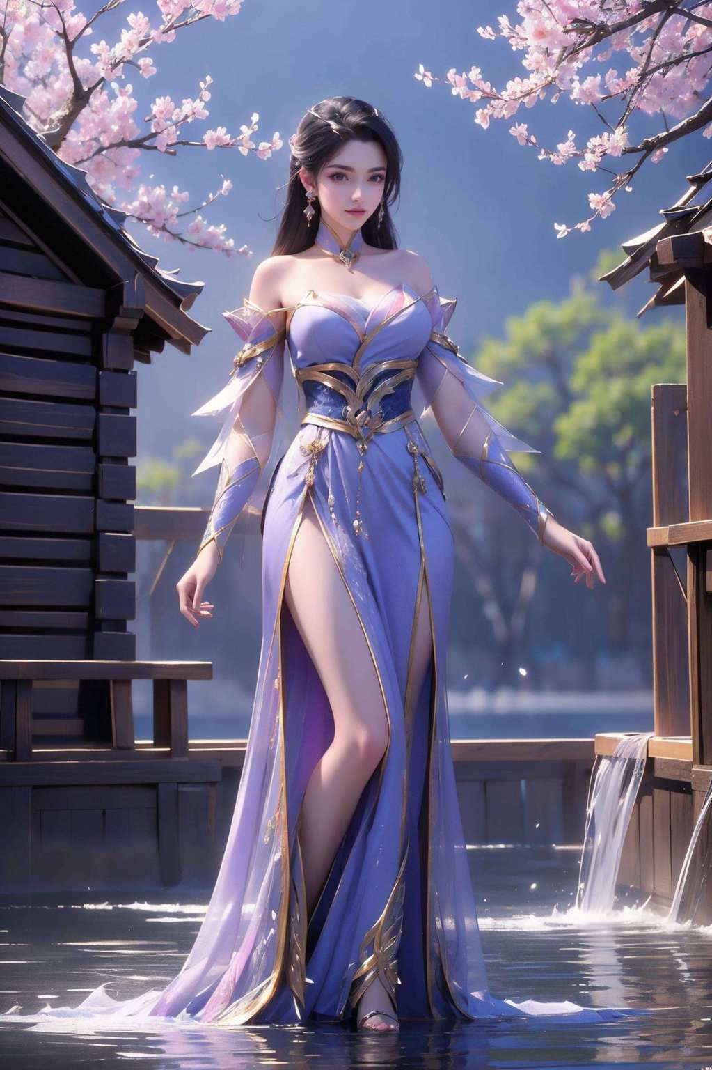 仙武画卷铺笑傲群芳
