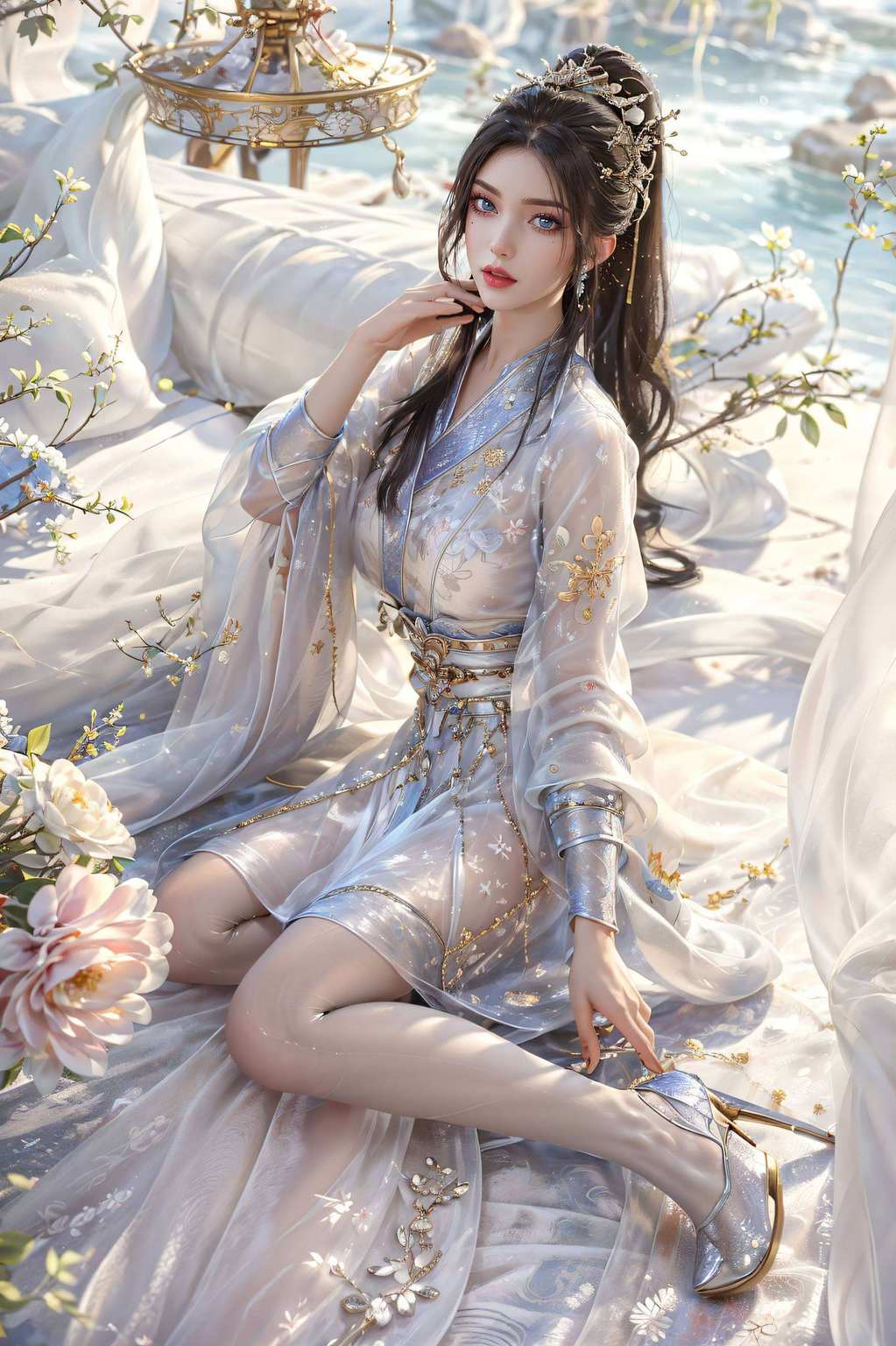 玉腿轻点翩翩舞姿