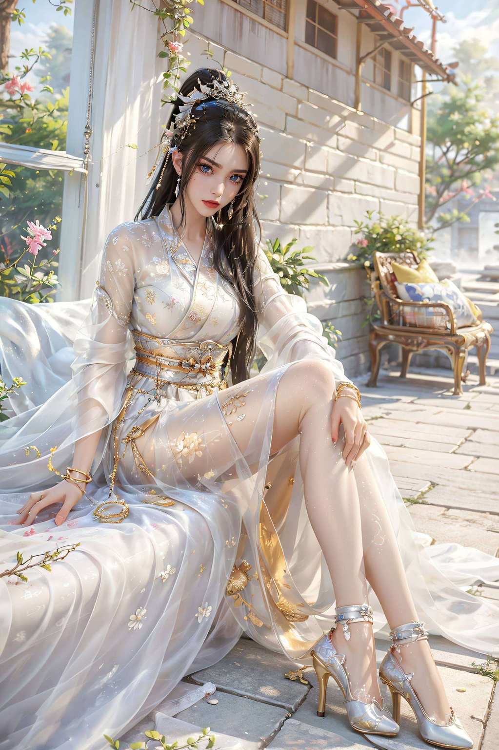 让你的桌面也跟着美美哒！🌟🎉今天给大家带来点不一样的视觉盛宴！猜猜是谁？正是我们那位既冷艳又魅惑的永生女神——方清雪！这位国漫界的颜值担当