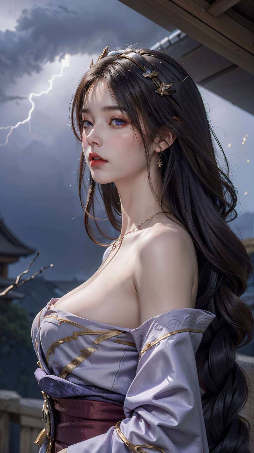 这样的组合你能不心动吗？🌈 壁纸亮点：充满玄幻气息的背景一款是原神中的霸气女神