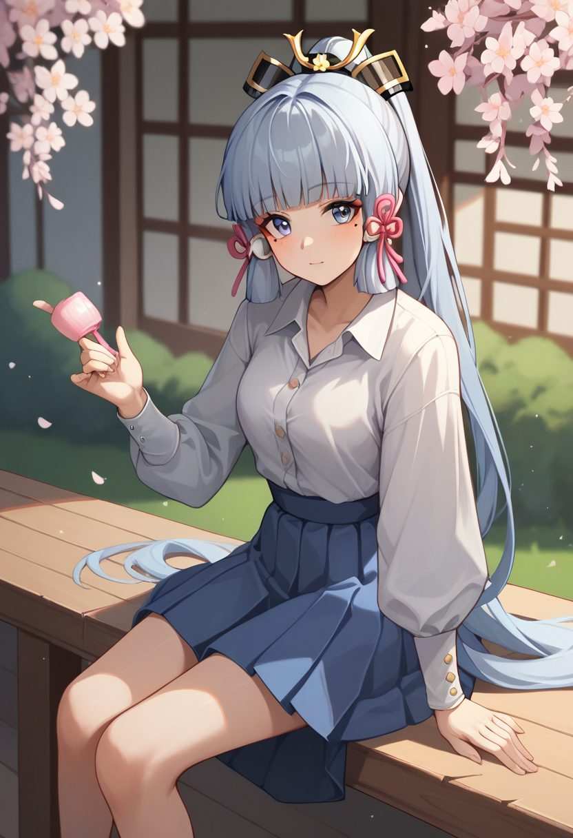 她是《原神》中的灵魂人物身着校服更显清新脱俗