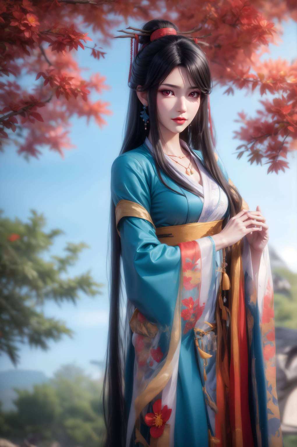 放到手机桌面上夭夭小仙女这回来啦！身着华服
