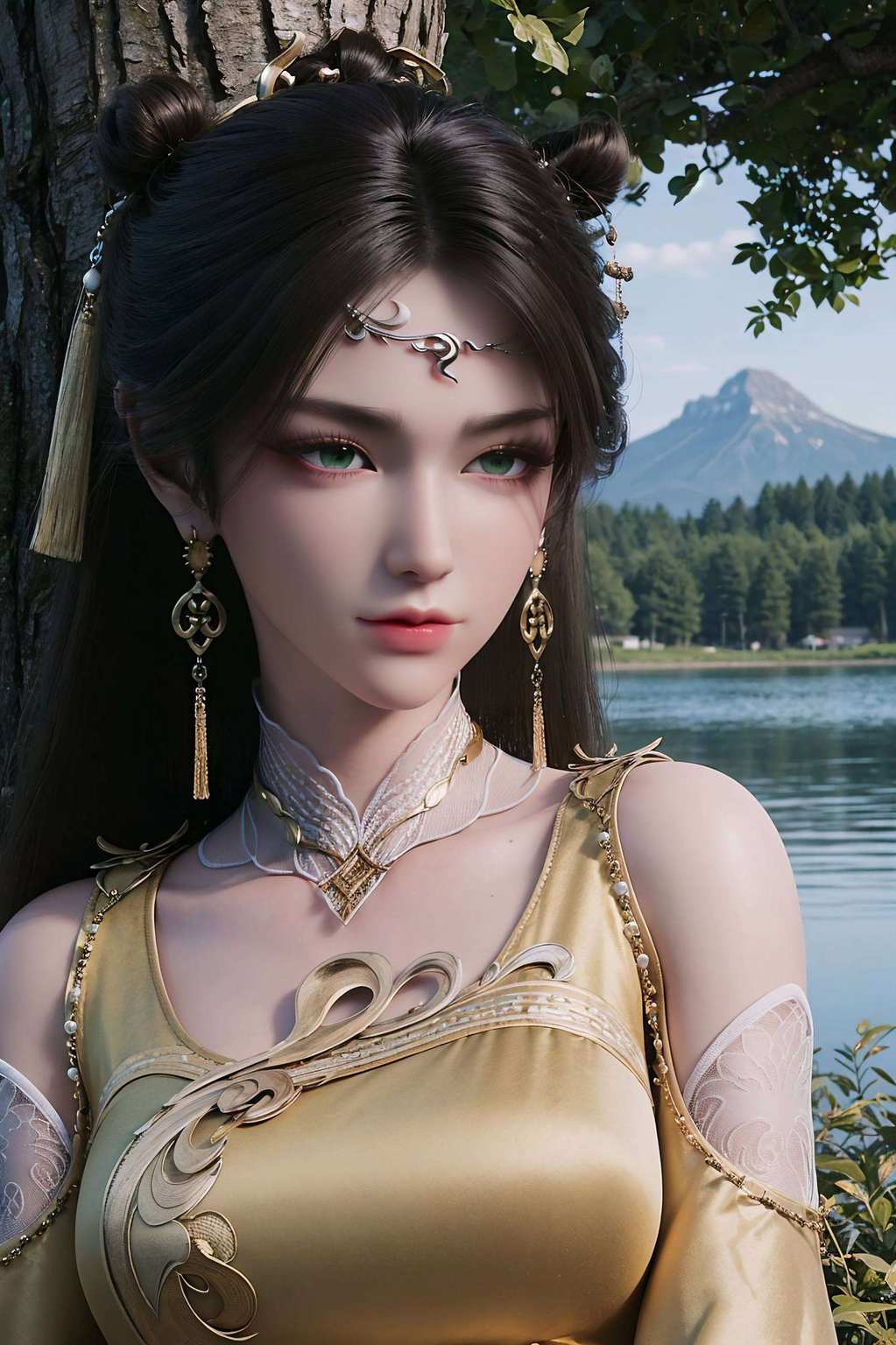 是不是很期待与这样的国漫女神“约会”呢？快让你的电脑也穿上这身华美的“外衣”她就在你的电脑里