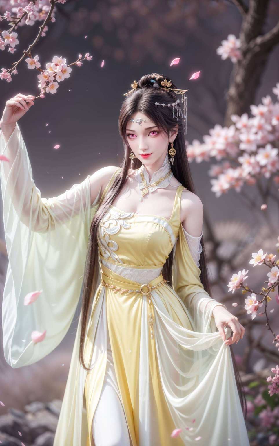 这不宽屏壁纸上的她仿佛从诛仙中踏云而来