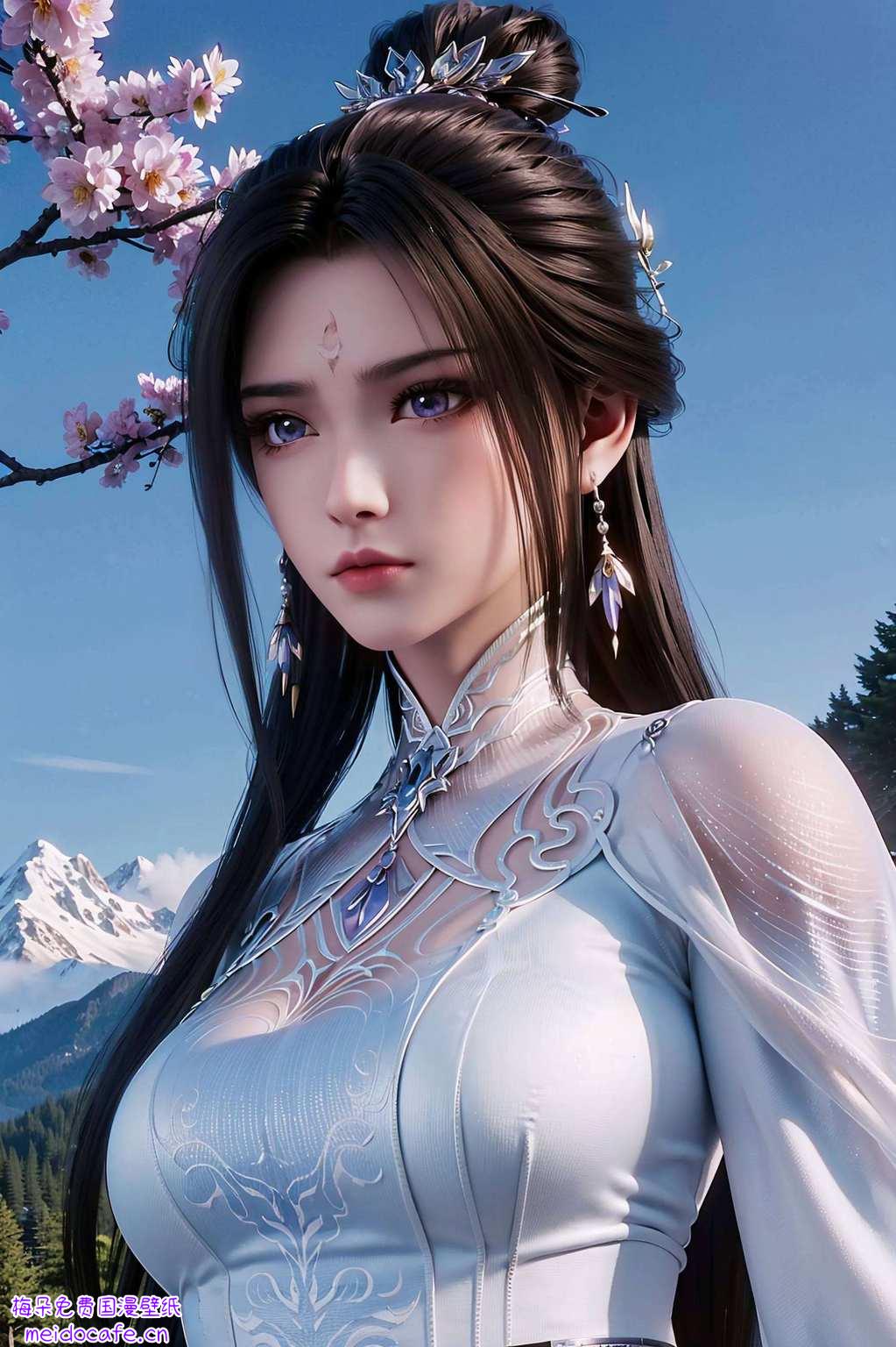 和这位国漫美女共舞雪中看那一袭白衣