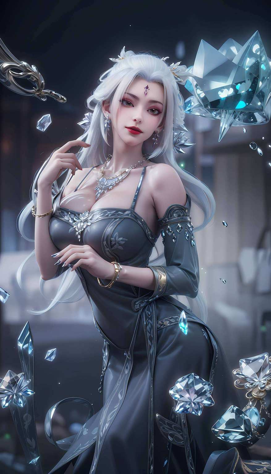 宛若画卷中的国漫女神一袭白衣
